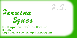 hermina szucs business card